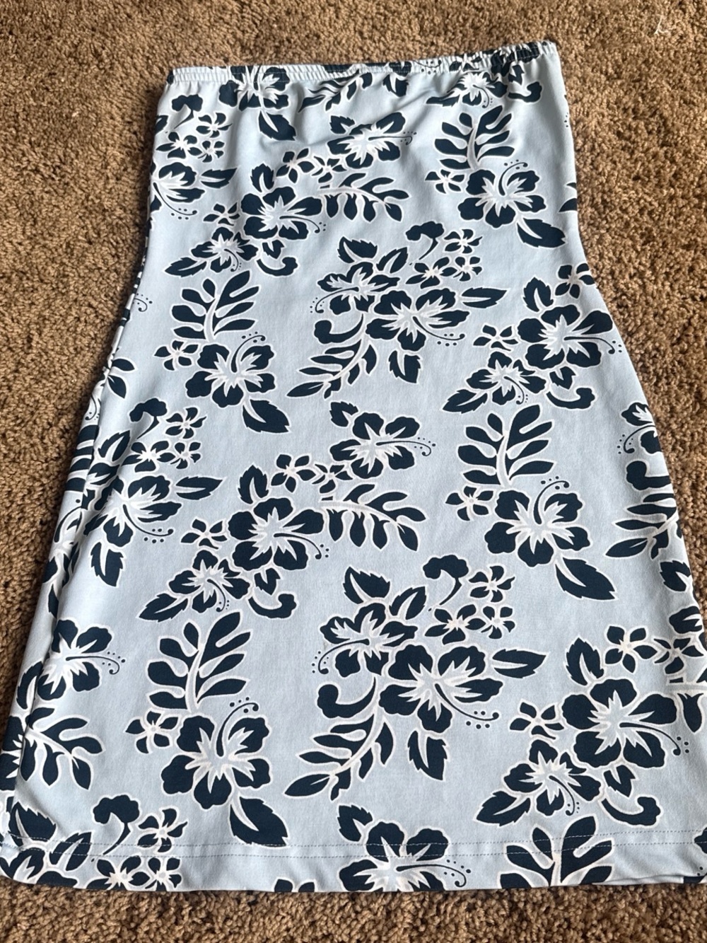 Miken clothing blue strapless dress